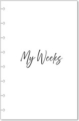 Weekly Planner Inserts – Undated Weekly Calendar Planner Refills for 7-Disc Mini