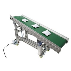 110V 59″×11.8″ Inclined Wall PVC Conveyor Belt Transport Machine Load 66-88Lbs