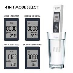 LCD Digital Water Quality Tester TDS EC/PH/PH PH Paper Meter&TEMP Swimming Pools