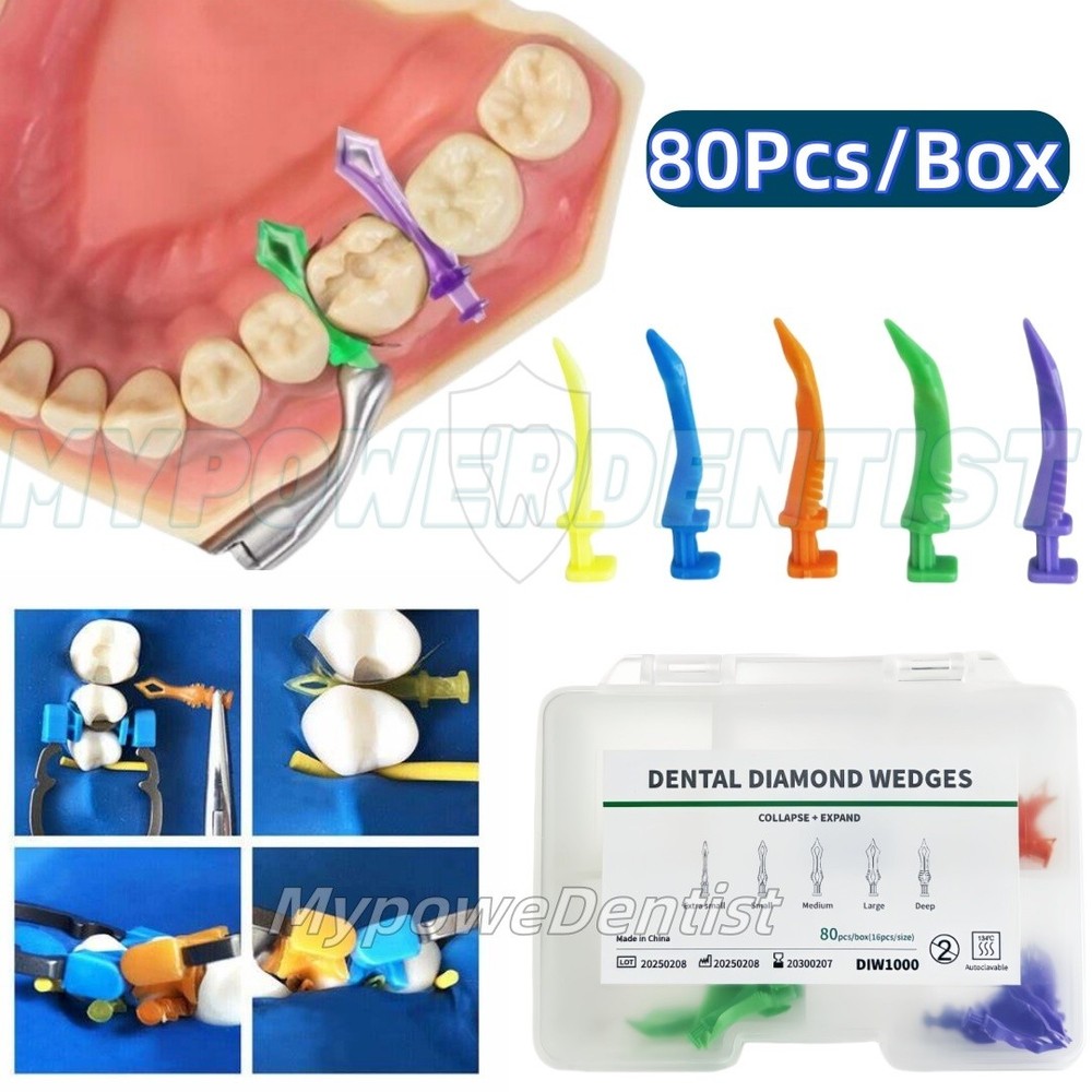 Dental Diamond Wedges Plastic Diastema Adaptive Interdental Teeth Gap Wedge