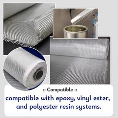 Fiberglass Fabric Cloth Mesh, 6oz X 50″ X 12Ft for Repairing Auto Pools Hot Tubs