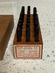Young Bros. Steel Stamps GRUV GRIP Heavy Duty 1/16″ Letters Vintage