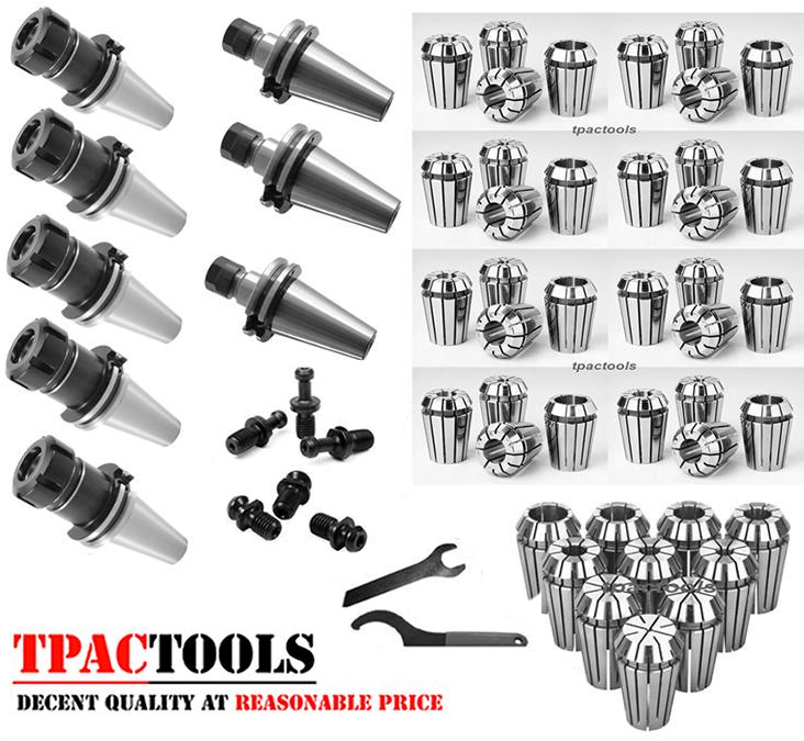 CAT40 5PC ER32 3PC ER16 COLLET CHUCK AND 22PC COLLETS FIT ON ANY HAAS CAT40 NEW