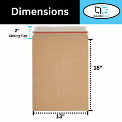 13″ x 18″ Rigid Photo Document Mailers Shipping Envelopes Kraft 100 Pieces