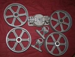 Hit & Miss Gas Flywheel Engine Cart Bolster Front Rear Wheels Truck Axle Kit