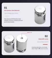 Stainless Steel Standard Weight Set High-Precision Weights Electronic Scale