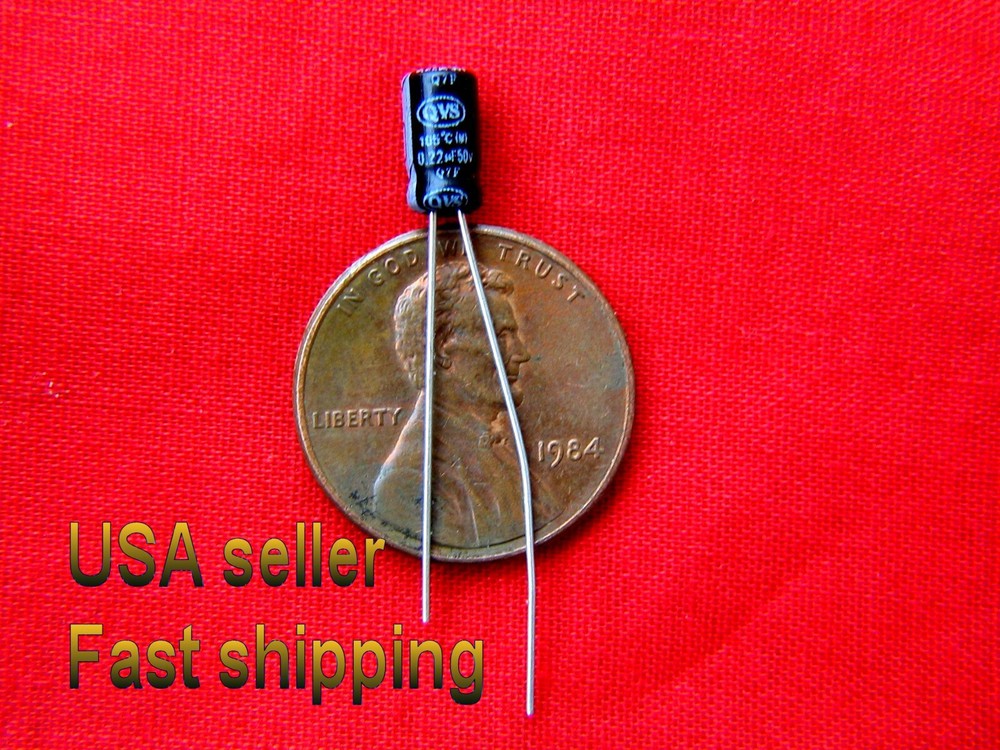 12 pc – .22uf (0.22uf) 50v electrolytic capacitors