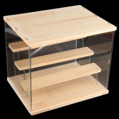 4 Layer Acrylic Display Case 11.8″x9.45″x10.24″ Clear Box Dustproof Showcase