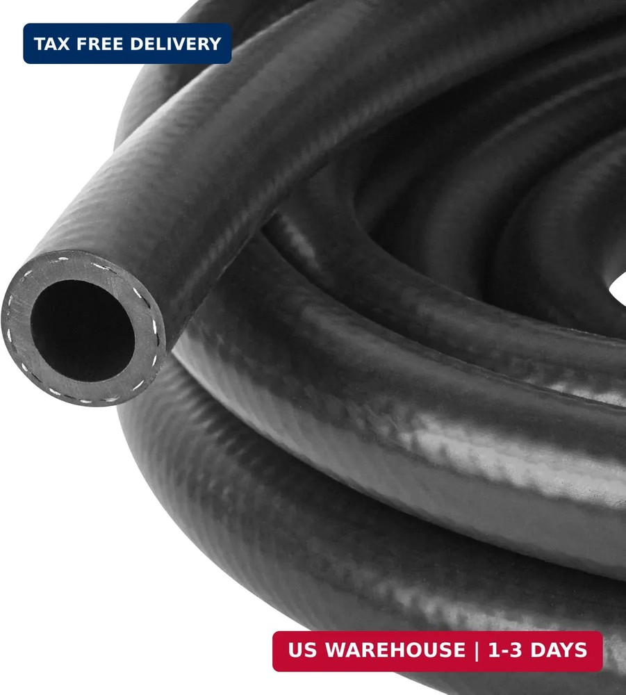 1/2 Inch (12mm) ID Fuel Line Hose 15FT NBR Rubber Push Lock Hose High Pressure 3
