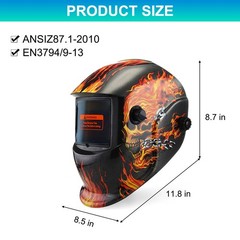 Large Viewing True Color Solar Powered Auto Darkening Welding Helmet Welder Mask