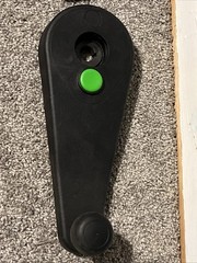 ELESA EIK.210 IEL 3/4″ KEYED BORE ID SHAFT CRANK HANDLE SOFT + PUSH BUTTON LOCK