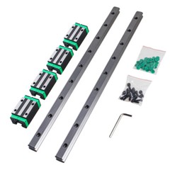 2PCS HGR20 Linear Guide Rail 200-2200mm+4PCS HGH20CA Slide Blocks CNC DIY