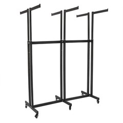 6 Arms Clothing Display Retail Rack Adjustable Floor Standing Metal Garment Rack