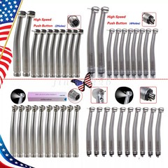Dental (LED Optic E-generator) Denshine Handpiece High Speed Turbine 2/4Hole USA