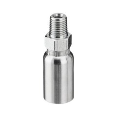 12 PCS 3/8″ I.D. Hose x 1/4″ NPTF Male Hydraulic Hose End Crimp Fittings