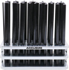 28 Pcs Transfer Punch Set, 3/32” to 1/2” by 64Ths in Metal Index, 0250-0028