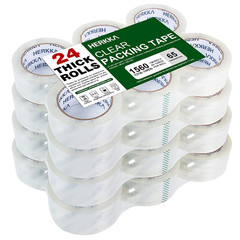 Clear Packing Tape, 24 Rolls Heavy Duty Packaging Tape for Shipping Packaging Mo