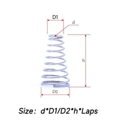 Conical Cone Compression Spring Pressure Spring Wire Dia 0.4-2 mm Length 7-76 mm