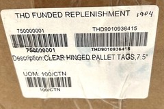 Clear Hinged Pallet Tags 7.5″ (2 Boxes of 100) THD9010936415 780000001