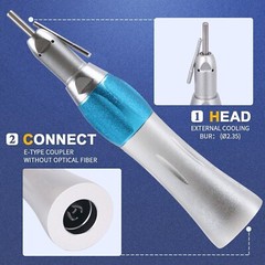 Dental Surgical Straight Handpiece 1:1 Nose Cone W/ External Irrigation Pipe SA