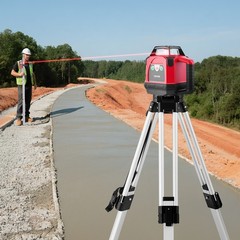VEVOR 2650ft Rotary Laser Level Kit Self Leveling Red Line 0.06 in/100 ft