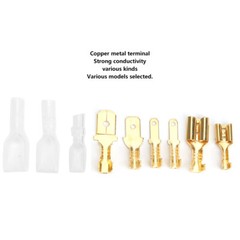 180Pcs Electrical Wire Cable Terminal Connector Golden Insert Spring With Cover