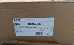 🤪 EATON 200 AMP NON FUSED SAFETY SWITCH 600 VAC 3Ø 150 HP DH364UGK