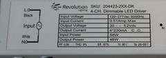 Dimmable LED 4 Channel Driver Ballast 204423-2xx-dk 58W LEDINTA-0520C-80-DB CS24