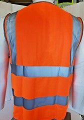 Class 2 Hi Visibility Reflective Orange Safety Vest (Small to 2XL)