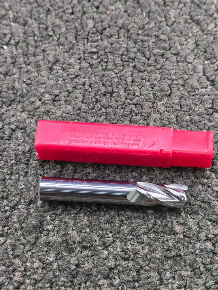 4Flute Solid Carbide End Mill 1/2-inch Diameter x 3-inch Length x 1/2-inch Shank