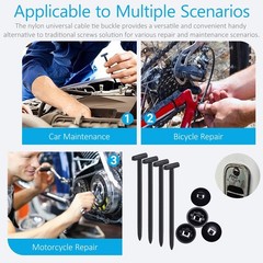 100PCS Universal Nylon Cable Tie Straps Adjustable Buckle Fastener Organizer