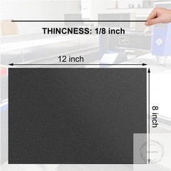 Pack of 2 ABS Plastic Sheet, Black Plastic Sheet 8″ x 12″ x 1/8″ Thick 3mm Rigid