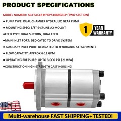 New PGP51088G3LP FOR AGT Two-Section Hydraulic Pump for Skid Steer Loader KTT23