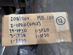 Square D 208Y/120V 100A 3PH Panelboard Loaded W/ GFCI bolt On Breakers-Panel #12