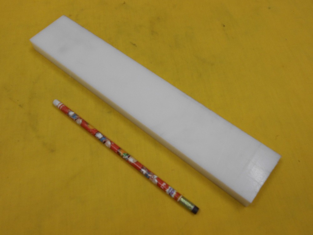 .720″ x 2″ x 11 3/4″ WHITE NYLON FLAT STOCK plastic machinable sheet bar