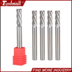 5x 1/4″ 4 Flute 2-1/2″ Overall Length 3/4″ LOC Carbide End Mill- TiALN COATED