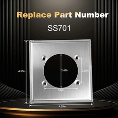 Single Hole 2 Gang Receptacle Wall Plate W/ 4 Screws for Hubbell HBL9450A 14-50R