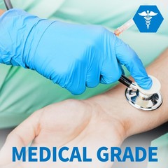 Medguy Powder-Free Nitrile Exam Gloves, 4.5 Mil, 100 Pcs Small, Small (Blue)