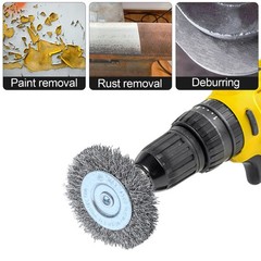 Hiqalty 10pcs 2″ Stainless Steel Wire Wheel Brushes Kit for Drill with 1/4-In…