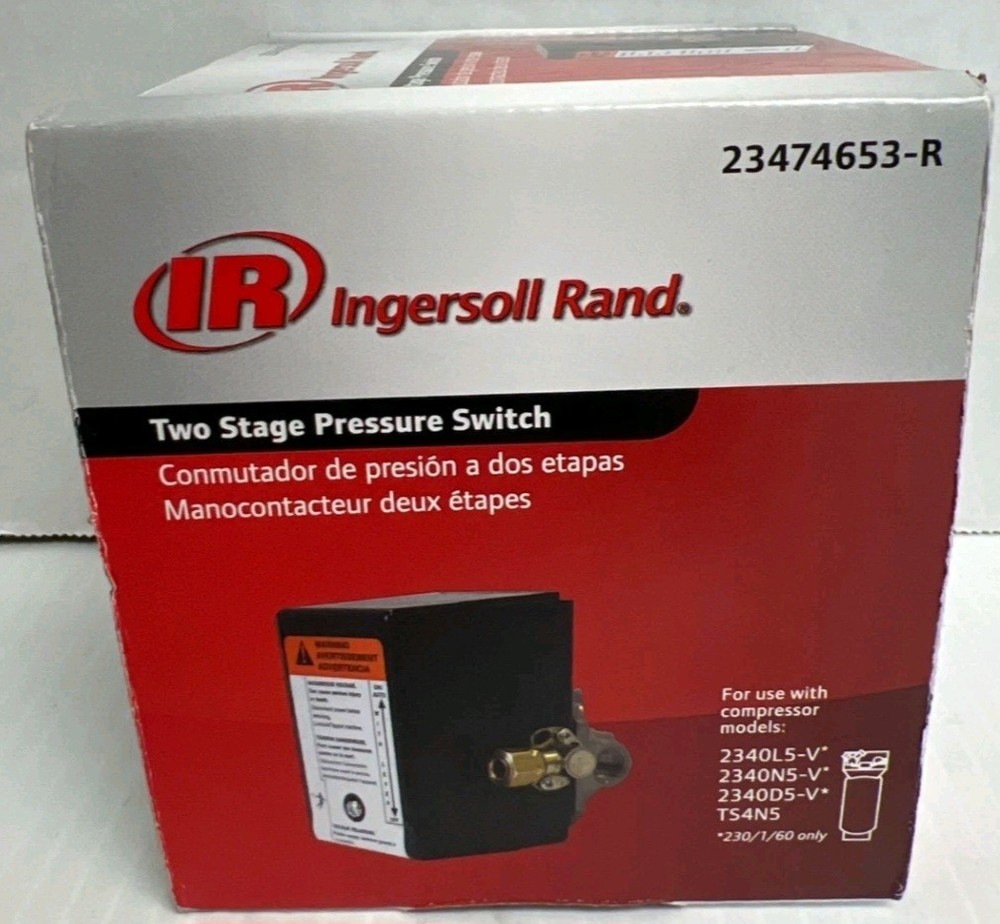 Ingersoll Rand 135-175 PSI Pressure Switch For Two Stage Compressors 23474653-R