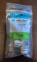 John Guest PP0212WD 3/8″ Union Tee. (Lot Of 20)