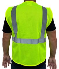 Crew Yellow High Visibility Safety Vest With 6 Pockets