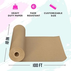 Bryco Goods 18 x 1200 Inch Brown Kraft Packing Paper USA Made New