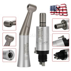 NSK Style Dental Slow Low Speed Handpiece Straight Contra Angle Air Motor 4Hole