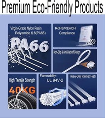 Multi Size Nylon Zip Ties – 300 Pack Assorted Lengths