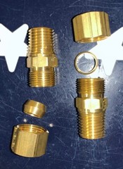 2X Merit 1/4” Male NPT X 3/8” Compression Fitting 1/4”MNPT X 3/8”COMP BRASS