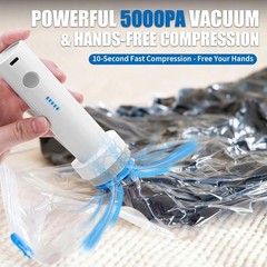 Vacuum Seal Bags for Clothing Travel, 16 Pack Vacuum Storage Bags for Clothes