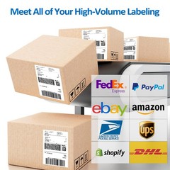 1000 Labels Compatible MUNBYN 4″x6″ Direct Thermal Label, (500 Labels/Stack) …