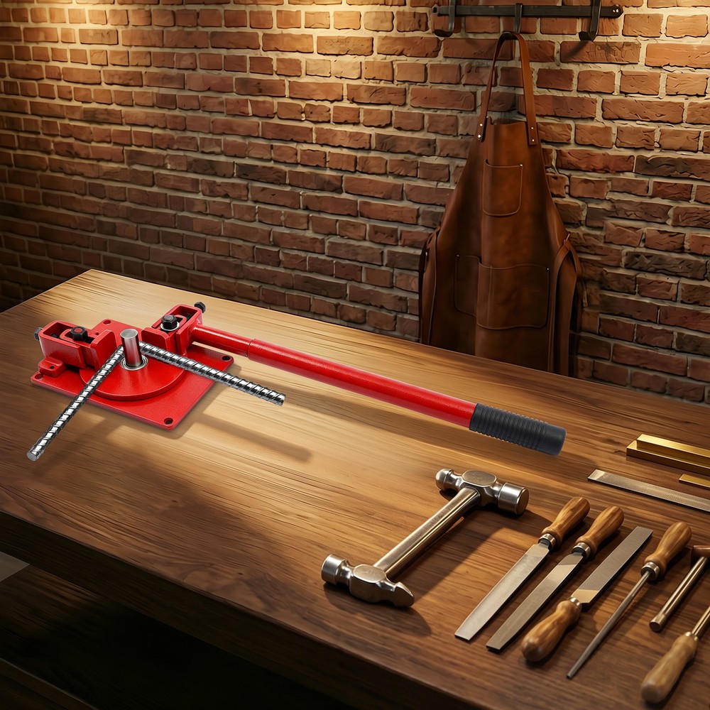 Manual Rebar Bender, Red Rebar Bending Machine for Steel,Copper,Aluminum,Iron