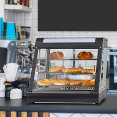 ROVSUN 3 Tiers 26″ Commercial Heat Food Pizza Warmer Display Show Case w/Bulb